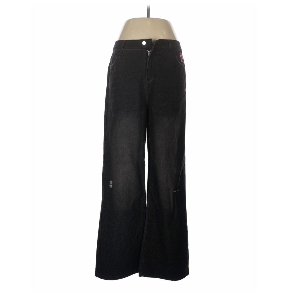 Jeans Wear Spider-Man patch Wide Leg‎ Denim Jeans 32x29